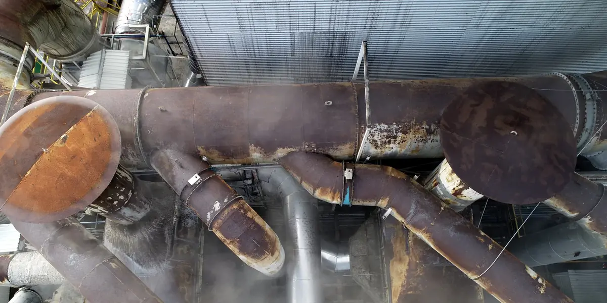 inspección industrial con dron